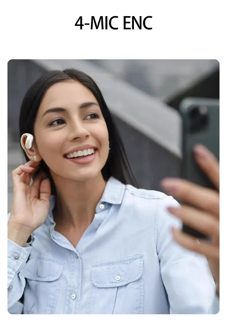 Acer OHR517 OWS Open-Ear Earphones Ear Hooks Wireless Bluetooth 5.4 Headphones Hi-Res Earphones Bass Boost Sport Earbuds 48Hrs