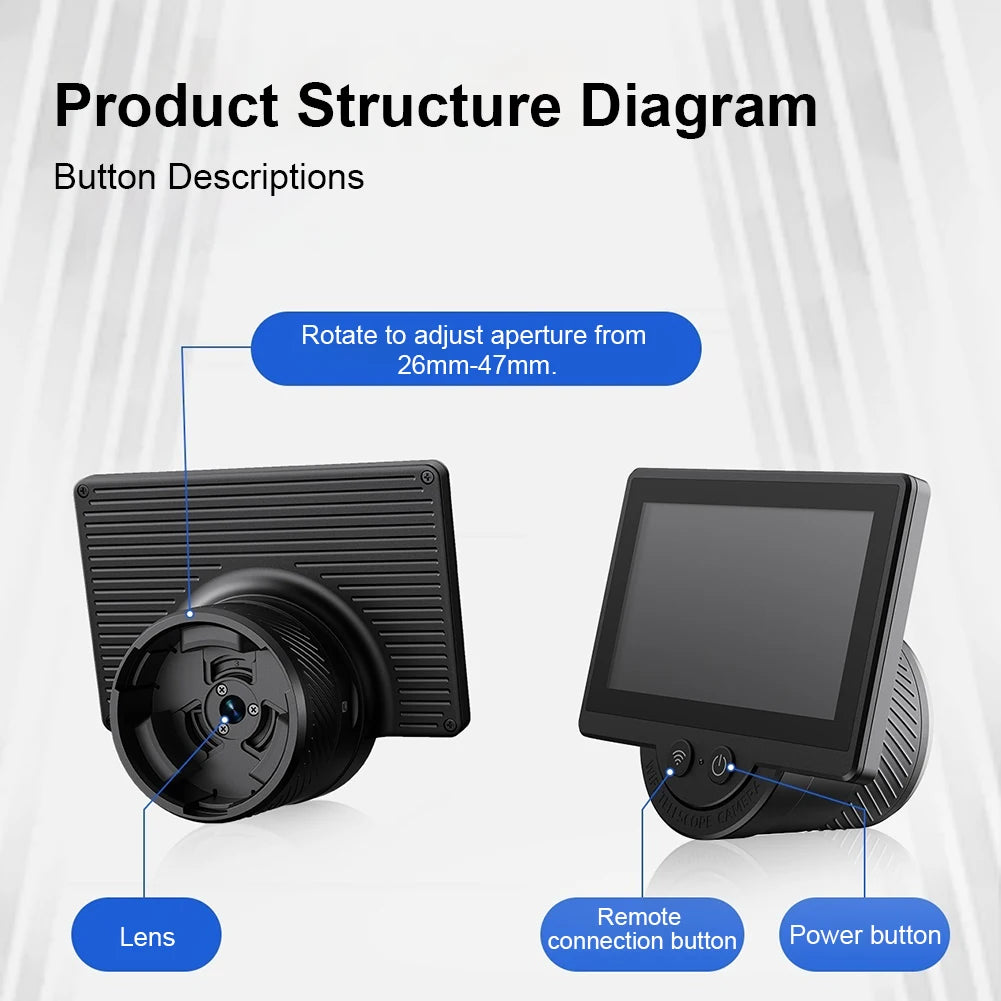 WiFi Electronic Eyepiece 1080P Telescope Camera Eyepiece with 4.3 Inch IPS Screen for Astronomical Telescope Accessories