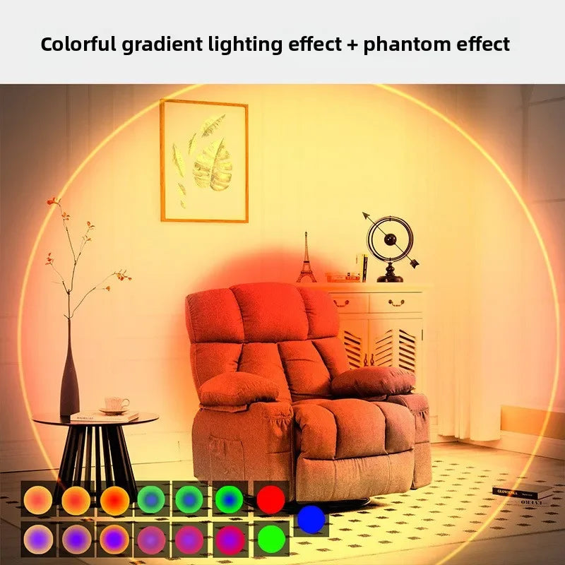 Rechargeable Magnetic LED Night Light RGB Sunset Lamp Wireless Wall Lamp With Motion Sensor For Stair Cabinet Hallway Room Decor