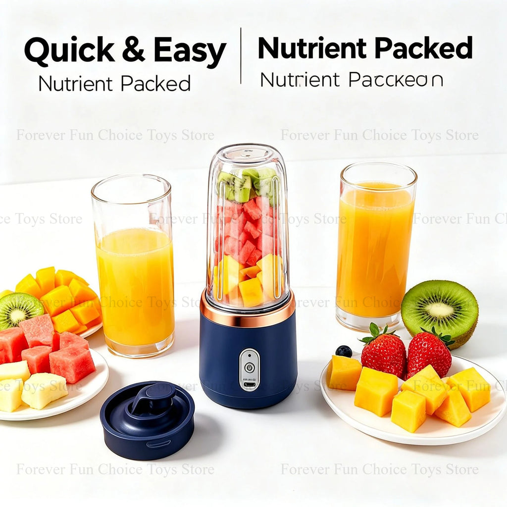 Electric Juicer Small Fruit Juicing Cup USB Charging Portable Outdoor Travel Electric Juicer 400ml Home Kitchen Milkshake Mixer