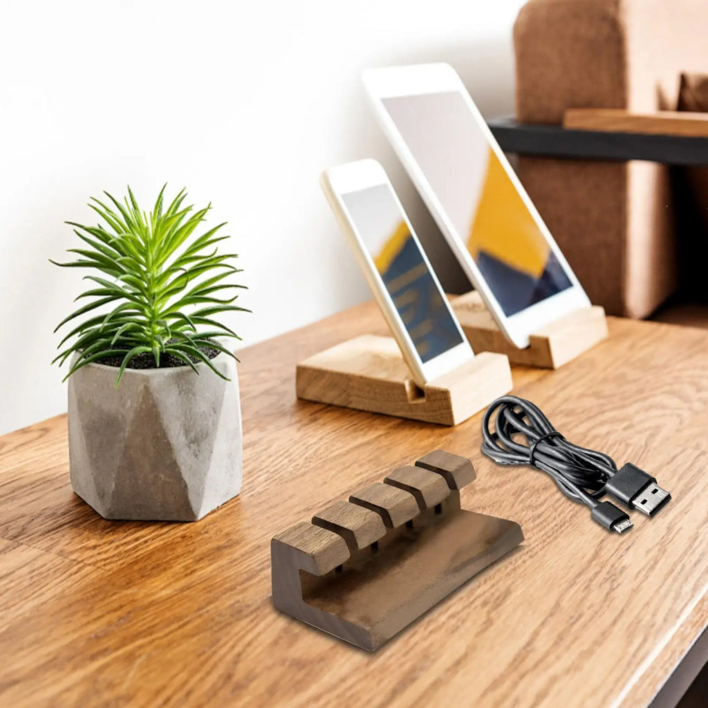 Cord Organizer Wooden USB Cable Holder Wire Organizer Self Adhesive Cord Keepers For Cables 3MTape Backed 4 Holes For Cable