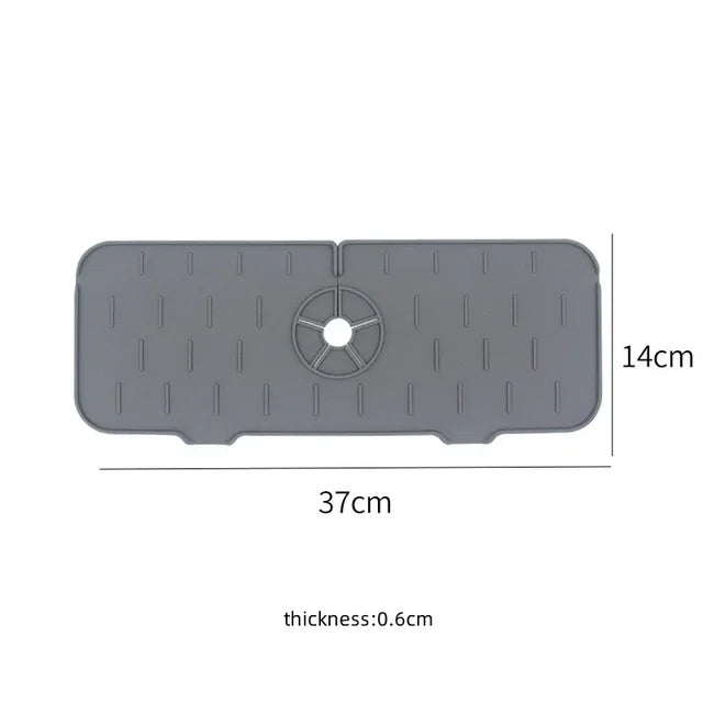 Kitchen Gadgets Silicone Faucet Absorbent Pad Shelf Sink Splash Catcher Countertop Protective Mat Bathroom Drain Mat Acceesories