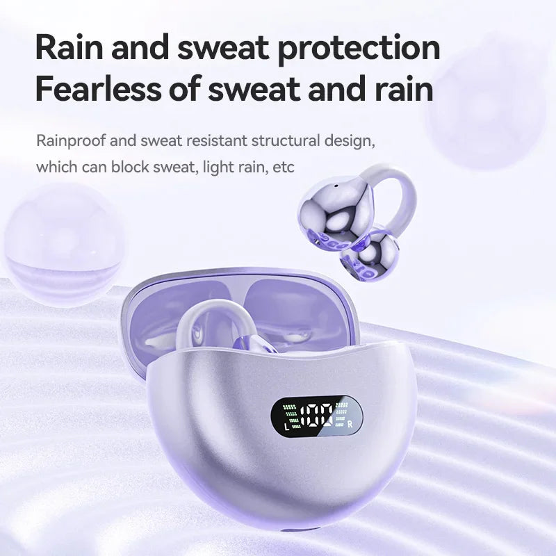 2026 Ear Clip Wireless Bluetooth Earphones High Frequency Long Endurance Low Latency Noise Reduction Gaming Sports Headphones