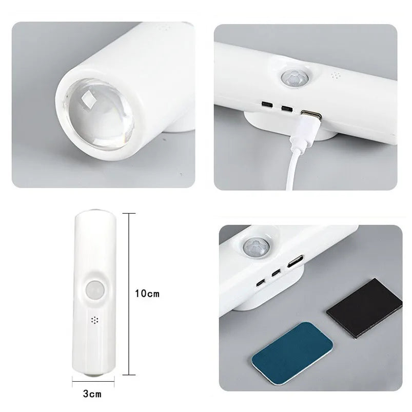 Rechargeable Magnetic LED Night Light RGB Sunset Lamp Wireless Wall Lamp With Motion Sensor For Stair Cabinet Hallway Room Decor