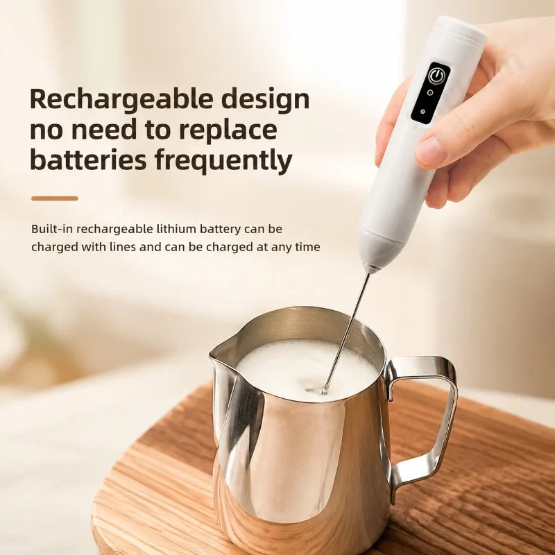 Electric Coffee Milk Foaming Mixer Coffee Creamer Whisk Handheld Egg Beater Froth Mixer Kitchen Automatic Kitchen Whisk Tools