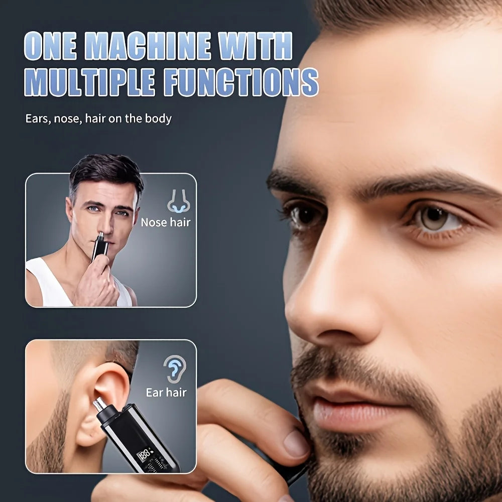Portable Electric Nose Hair Trimmer USB charging Nose Ears Hair Eyebrow Trimmer for Men Rechargeable Painless set
