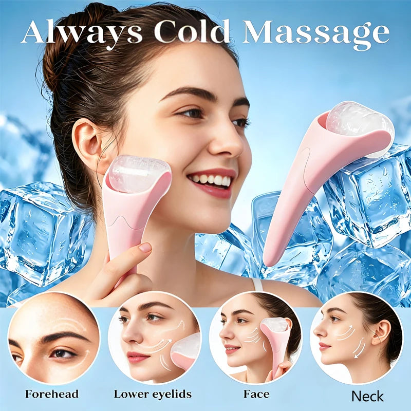 Ice Roller for Face and Gua Sha Facial Tool Set, Facial Tools for Puffiness and Redness Reducing Skin Care Routine, Self Care