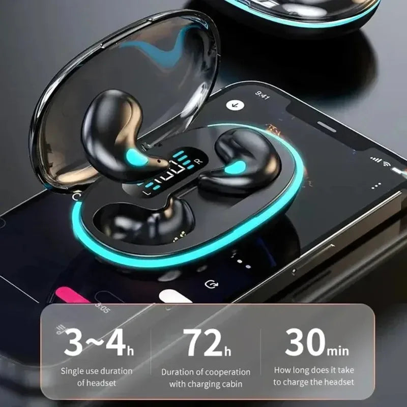 Sleeping Earbuds Wireless Mini Headphones For Work TWS Bluetooth Earphone Stereo Hidden Headsets with Mic HD Call Waterproof X55