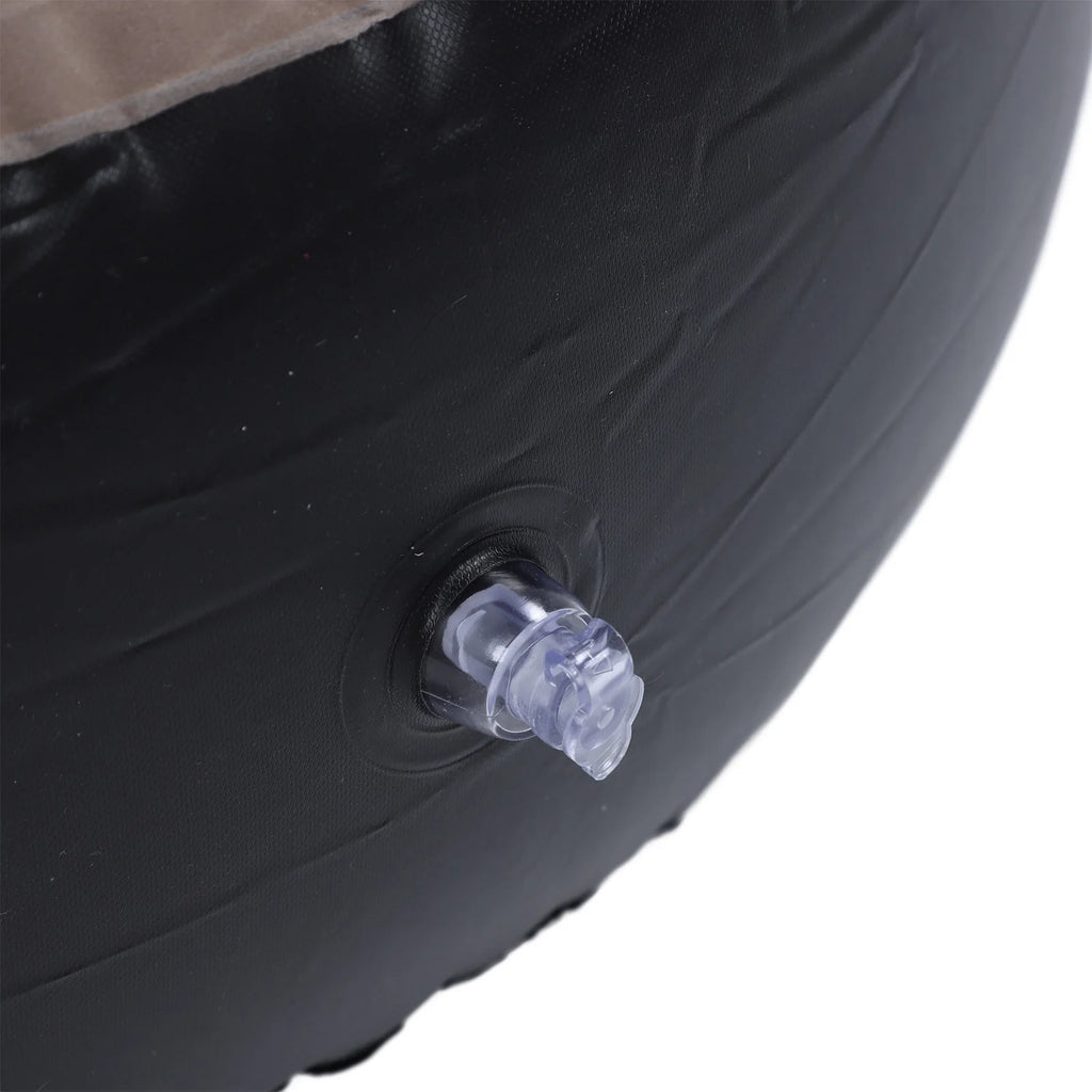 1Pc Inflatable Flocking Stool Multipurpose Lightweight Ergonomic Design Round Portable Inflatable Stool for Travel Camping