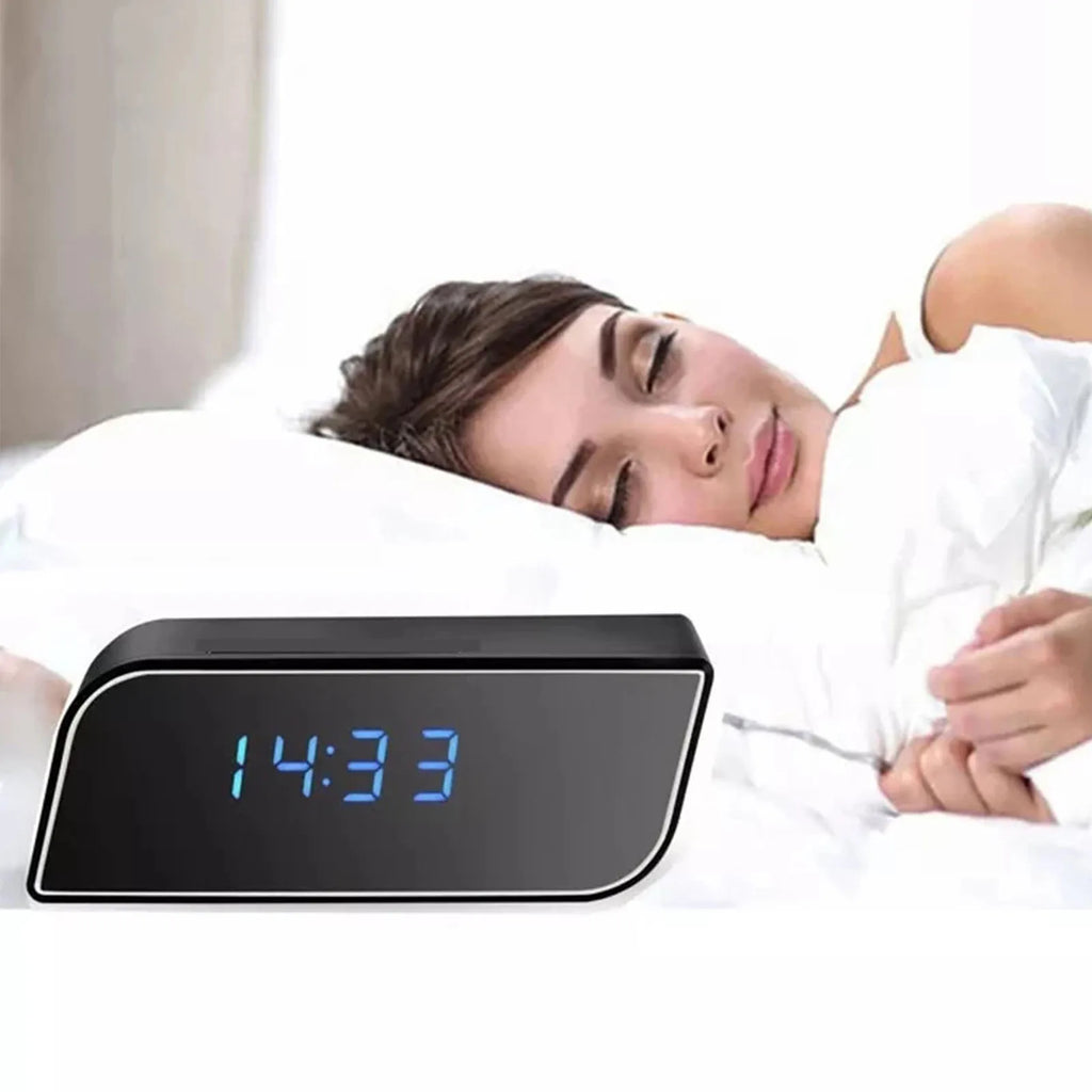 WiFi Camera Clock Wireless Camera FHD WiFi Camera Clock Indoor Wireless Security Camera with LED Time Display Motion Detection