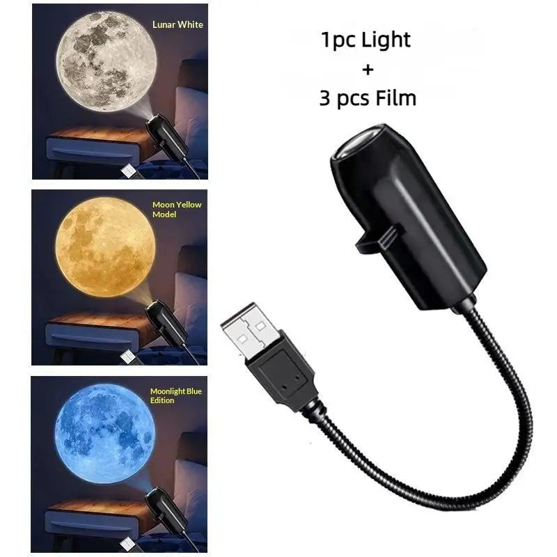 5V USB Plug In Planet Projection Lamp Indoor Ceiling Decoration Atmosphere Light Starry Sky Lamp Night Light Galaxy Projector