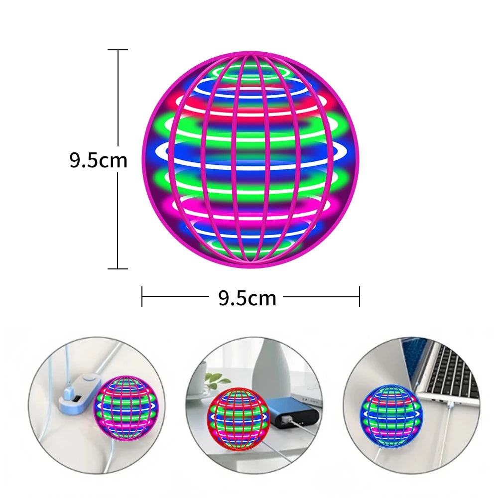 Flying Ball, Automatic Spinning Ball, LED Dazzling Lights, Floating Magic, Fan, UFO Flying Machine, Toy, Gift, Game, Sports Ball