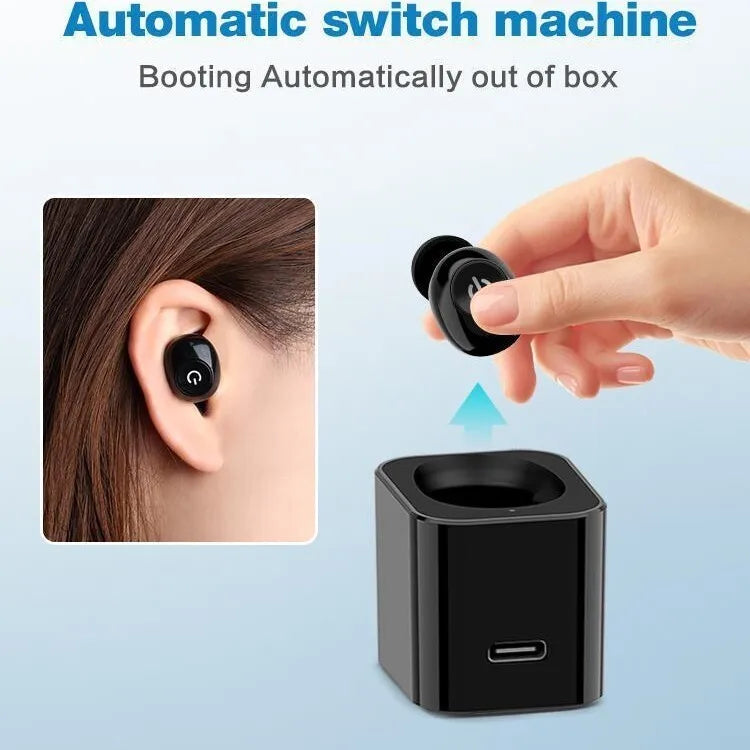 Boost Sound Amplifier Audiphone Rechargeable Auxiliary Listening Earphones In-Ear Invisible Noise Reduction Earbuds For Elderly