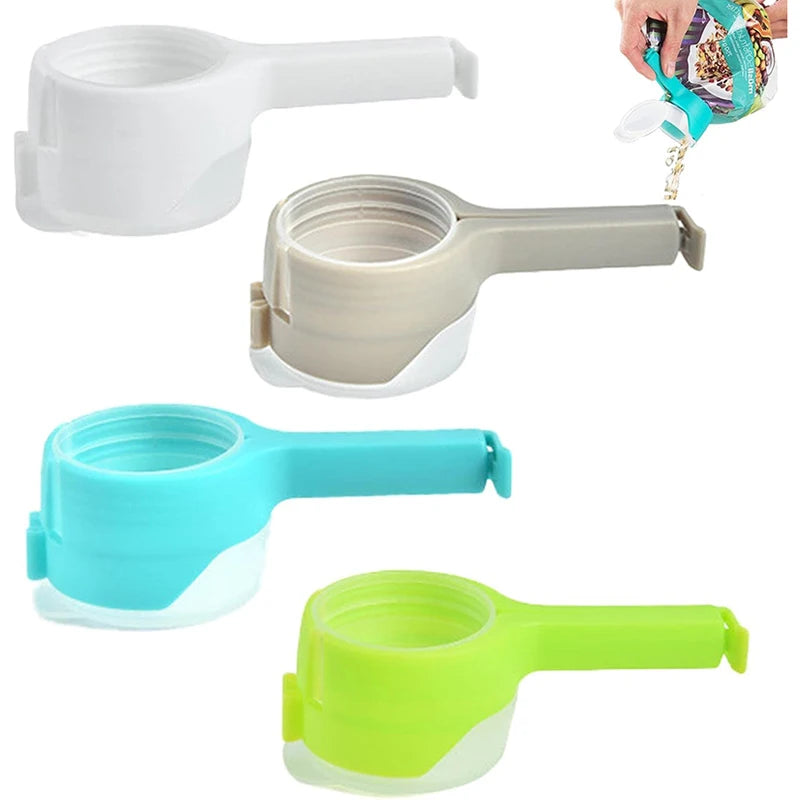Kitchen Bag Clips For Food Storage Sealing Clips With Pour Spouts Food Sealing Plastic Cat Dog Food Storage Organizer