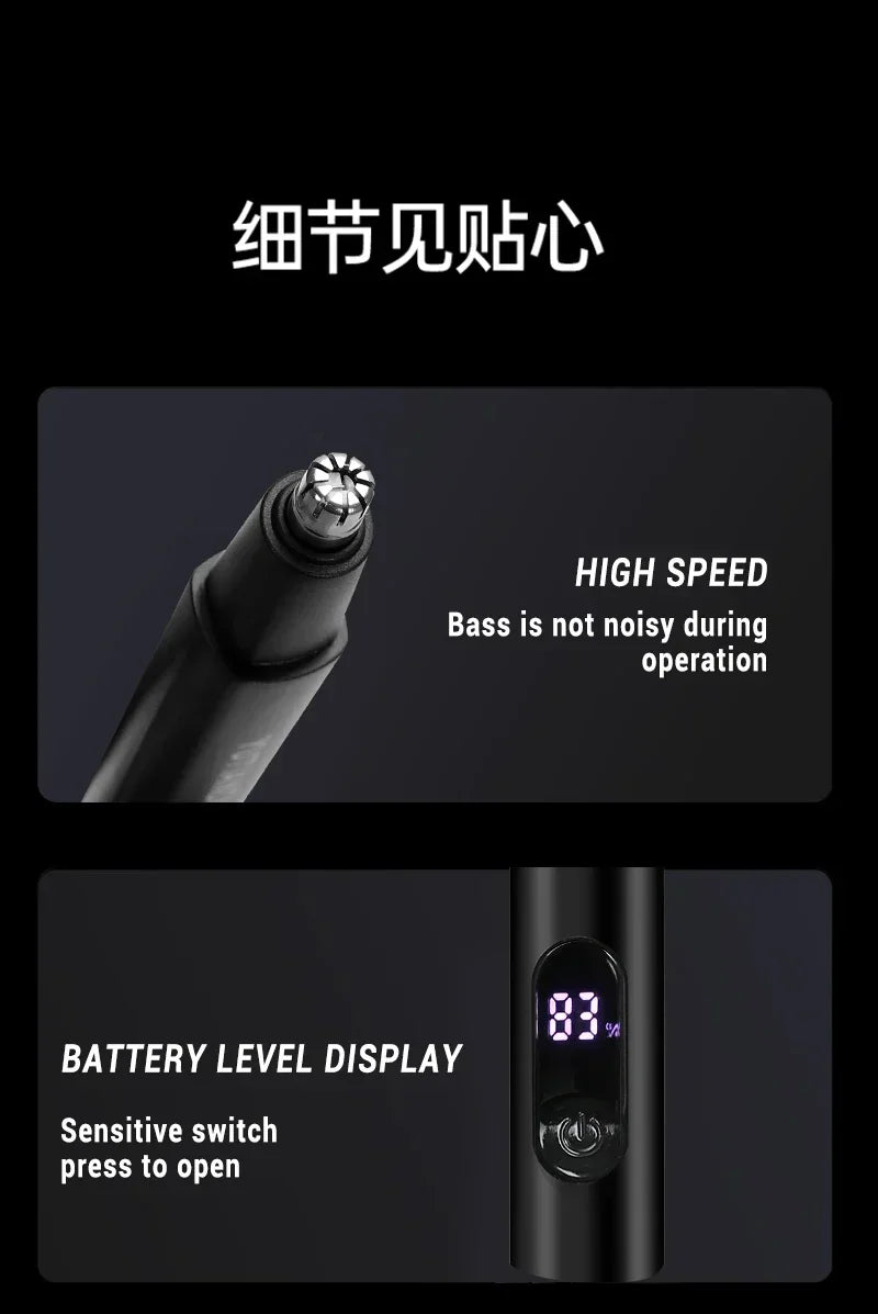 Portable Electric Nose Hair Trimmer USB charging Nose Ears Hair Eyebrow Trimmer for Men Rechargeable Painless set