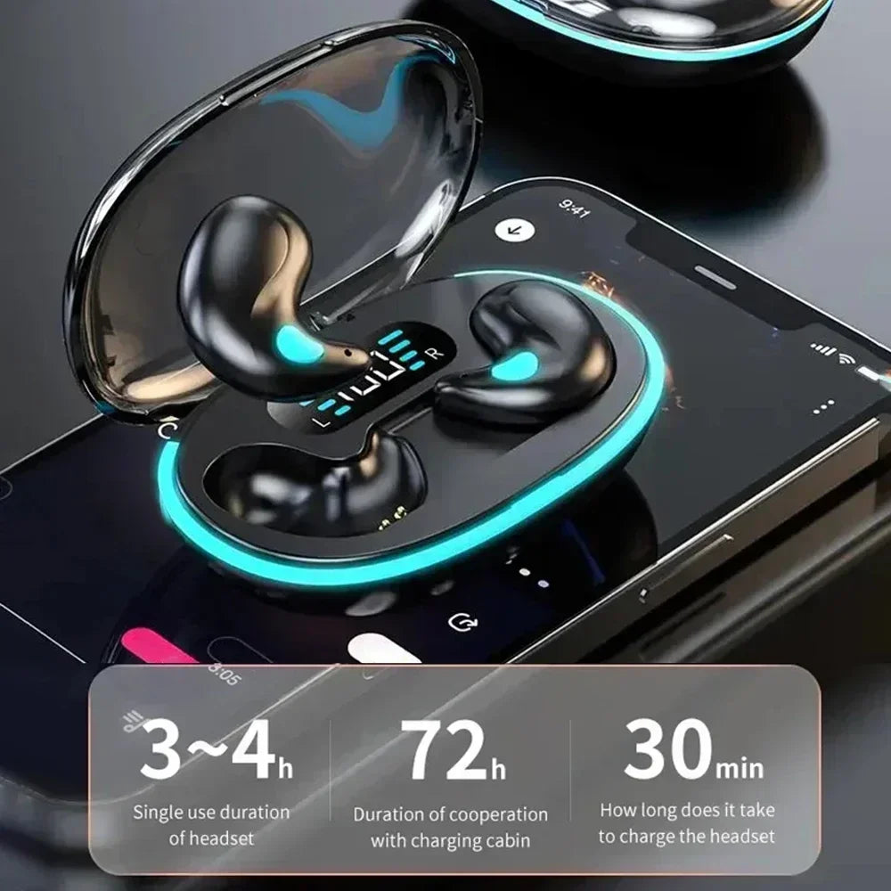 Sleeping Earbuds Wireless Mini Headphones For Work TWS Bluetooth Earphone Stereo Hidden Headsets with Mic HD Call Waterproof X55
