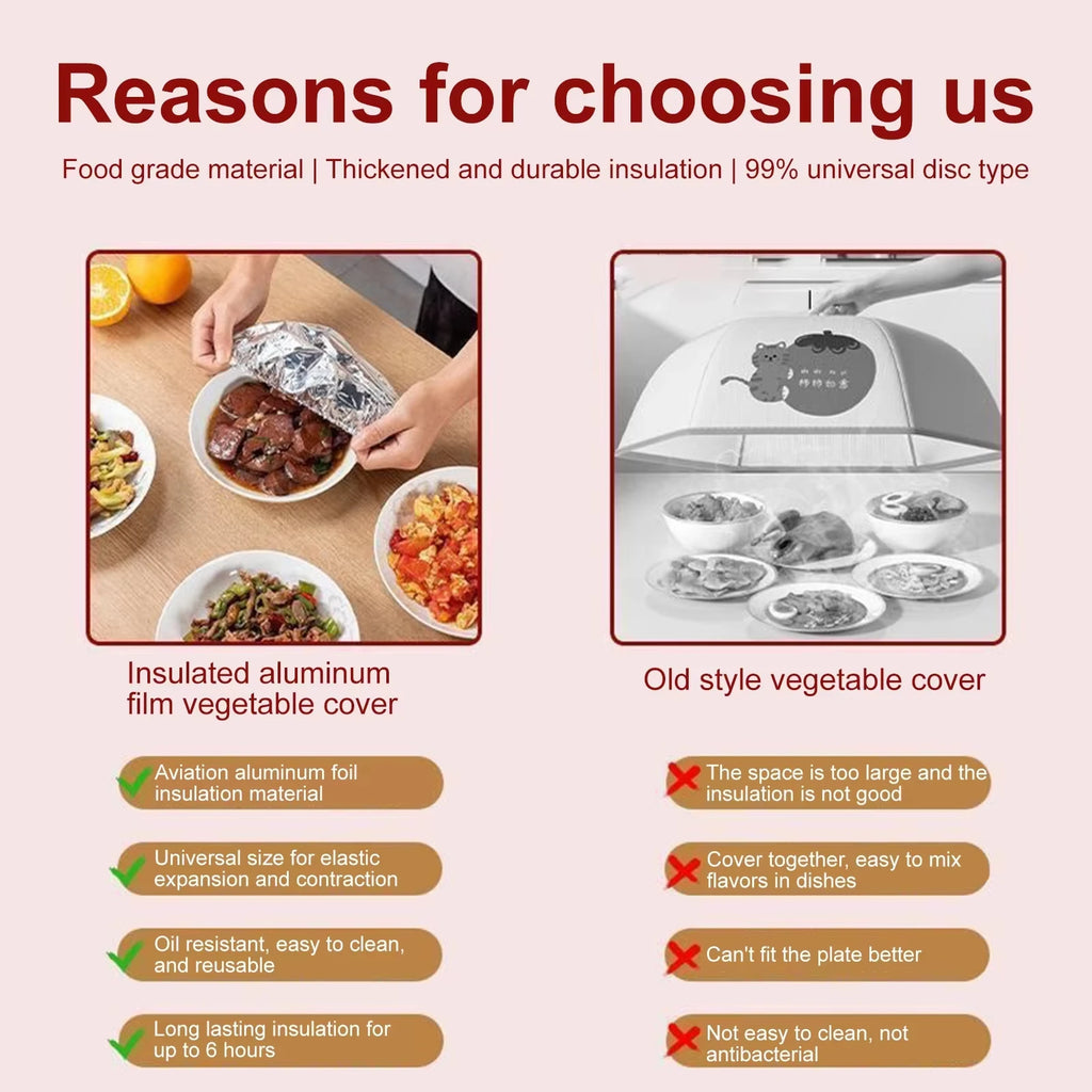 10-60pcs Reusable Aluminum Foil Bowl Cover Heat Insulation And Heat Preservation Food Grade Oven Takeaway Picnic