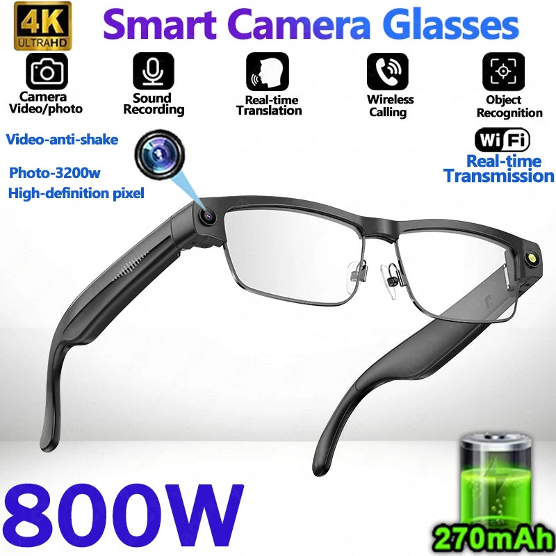 2026 4K Smart Glasses AI Translation Color-changing Lenses High-definition Voice Call Music Local Open-ear Audio Smart  Glasses