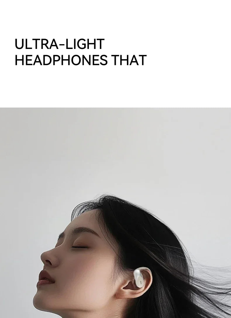 Acer OHR517 OWS Open-Ear Earphones Ear Hooks Wireless Bluetooth 5.4 Headphones Hi-Res Earphones Bass Boost Sport Earbuds 48Hrs