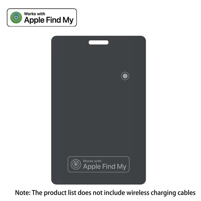 Airtag Card Wallet Tracker Thin 1.6mm, Rechargeable Air Tag Compatible with Find My (iOS Only), Item Finder Locator for Luggage