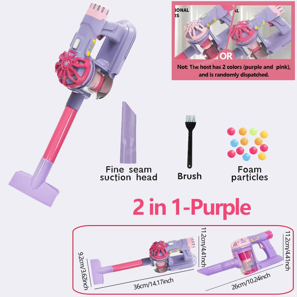 Kids Simulation Electric Vacuum Cleaner Toy Set Housekeeping Role Play Educational Toys for Toddlers Perfect Gift for Girls Boys