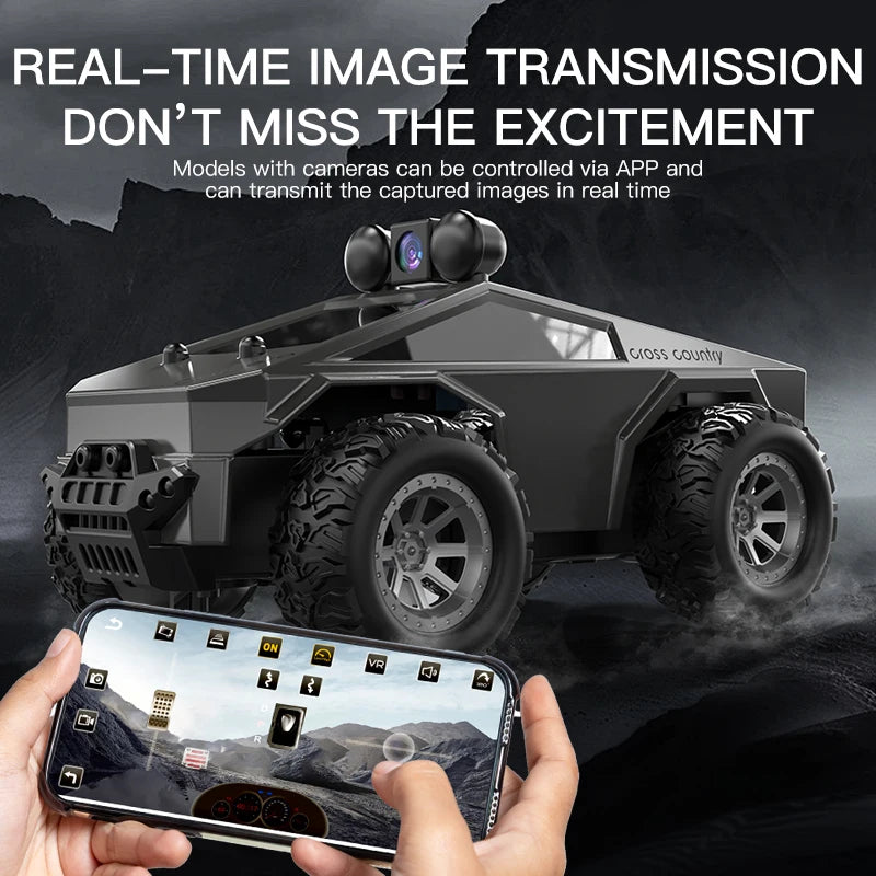 KF29 HD Camera RC Car, 1:28 FPV Drift Car with HD Real-Time Video, APP Control, LED Lights, 2.4GHz All-Terrain RC Racing Car