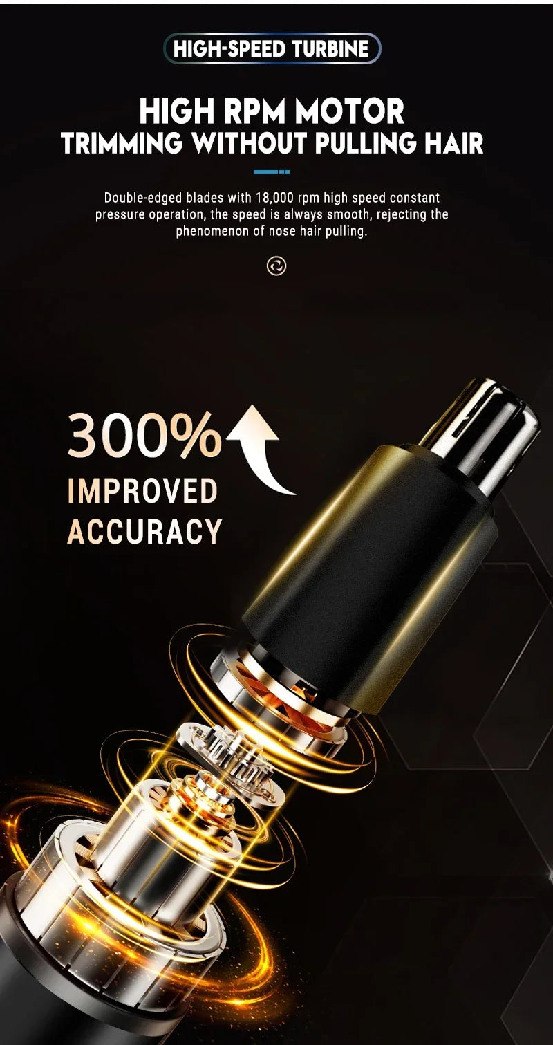 Portable Electric Nose Hair Trimmer USB charging Nose Ears Hair Eyebrow Trimmer for Men Rechargeable Painless set