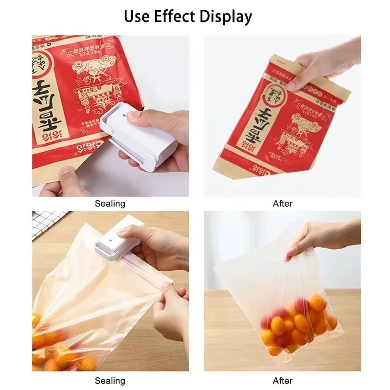 1PC Mini Heat Bag Packaging Sealer Portable Plastic Bag Clip Sealing Machine Food Storage Seal Snack Sealing Kitchen Gadgets