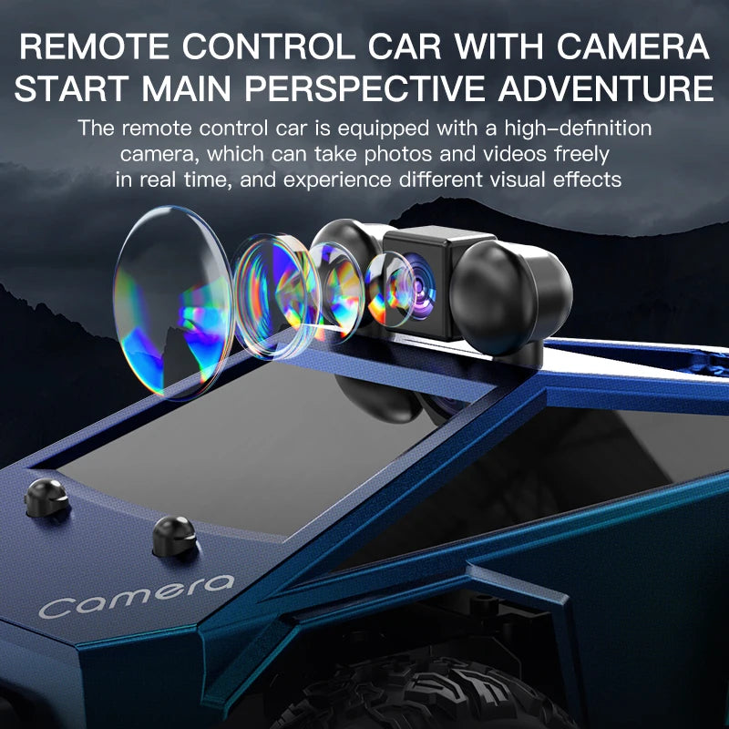 KF29 HD Camera RC Car, 1:28 FPV Drift Car with HD Real-Time Video, APP Control, LED Lights, 2.4GHz All-Terrain RC Racing Car
