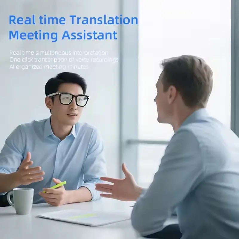 2026 New AI Smart Glasses AI Translation 8MP HD Camera 4K Shooting Image Bluetooth Call Recording Music Smart Sunglasses