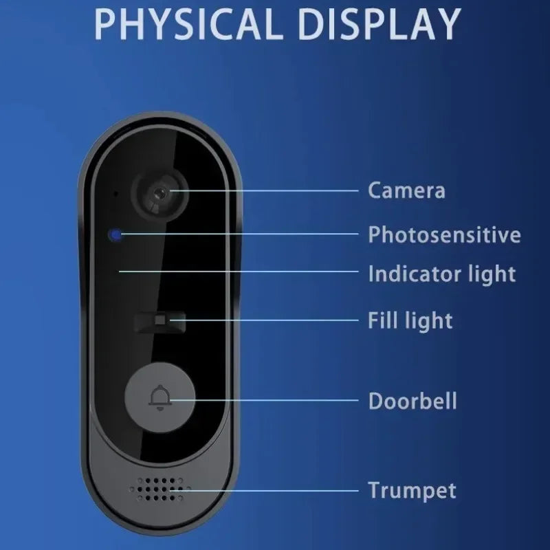 Tuya Doorbell With Camera Wireless Home Video Doorbell WIFI HD Outdoor Waterproof Door Bell Camera Security Video Intercom IR