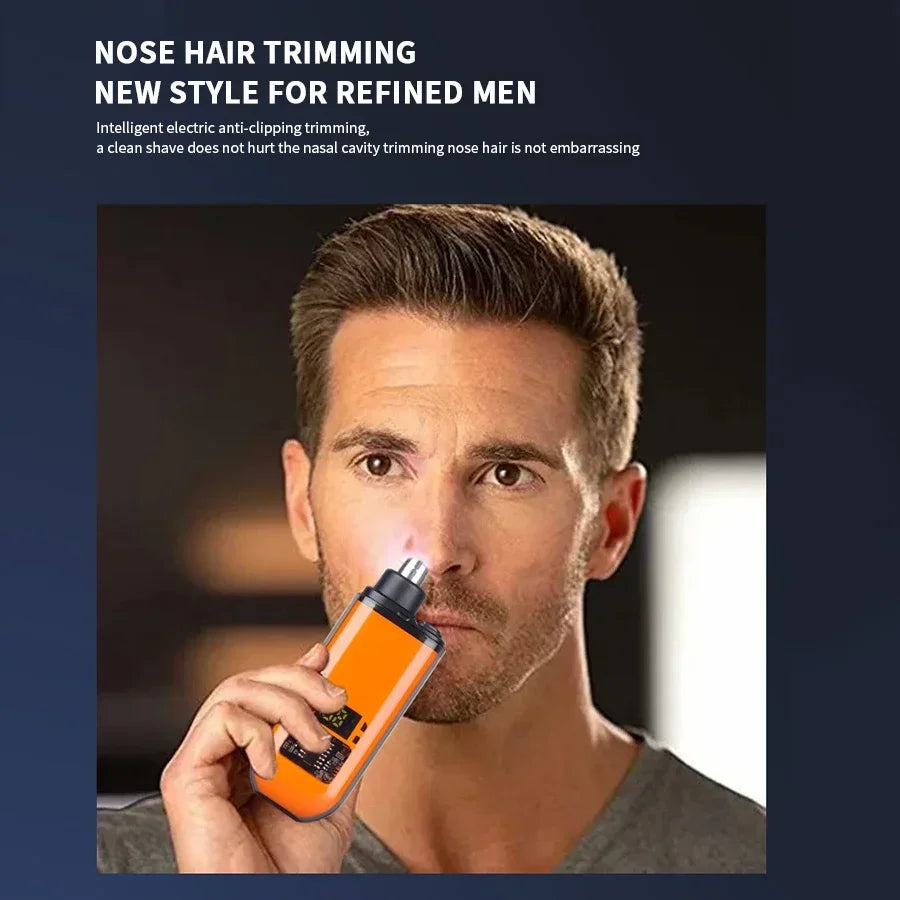 Portable Electric Nose Hair Trimmer USB charging Nose Ears Hair Eyebrow Trimmer for Men Rechargeable Painless set