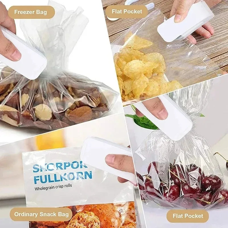 1PC Mini Heat Bag Packaging Sealer Portable Plastic Bag Clip Sealing Machine Food Storage Seal Snack Sealing Kitchen Gadgets