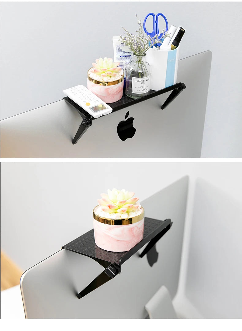 Adjustable TV Screen Top Shelf Display Shelf Computer Monitor Riser Desktop Stand TV Rack TV Top Monitors Simple Bracket