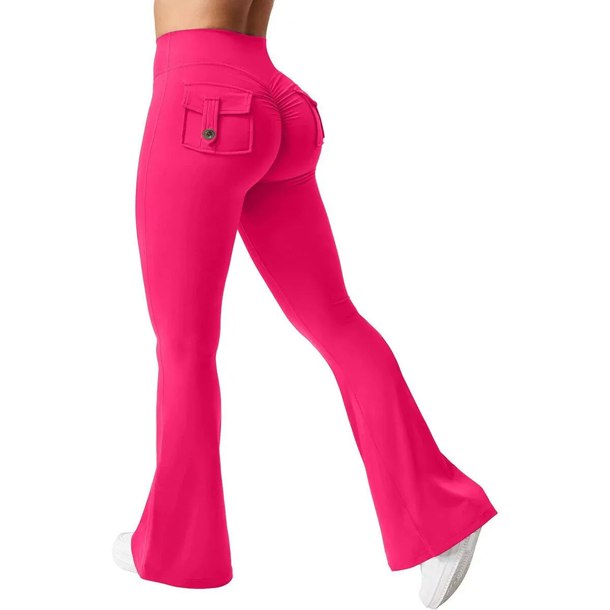 Fitness Yoga Leggings for Women Button Pocket Gym Leggings High Waist Butt Liftting Tights Leggins