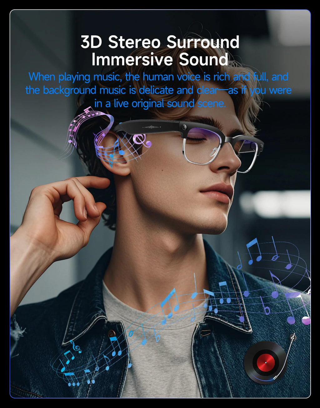 2026New AI Smart Glasses 8 Million HD Pixels Camera Photo Video Recording WIFI Transmission Sunglasses Call Music Play Men Women