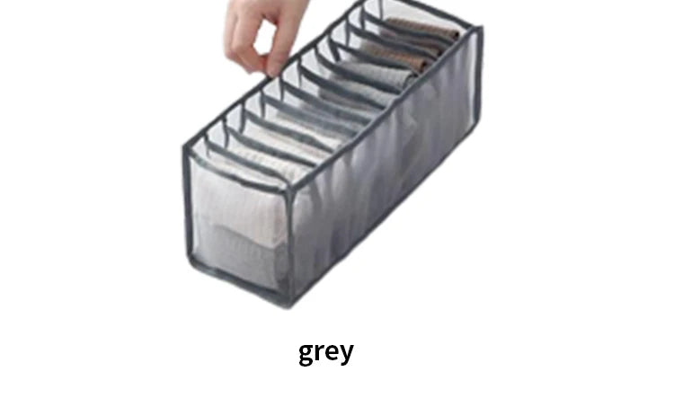 11 Compartment Home Collapsible Underwear Storage Box Nylon Organizing Dormitory Storage Bra Organizing Breathable Mesh Bag