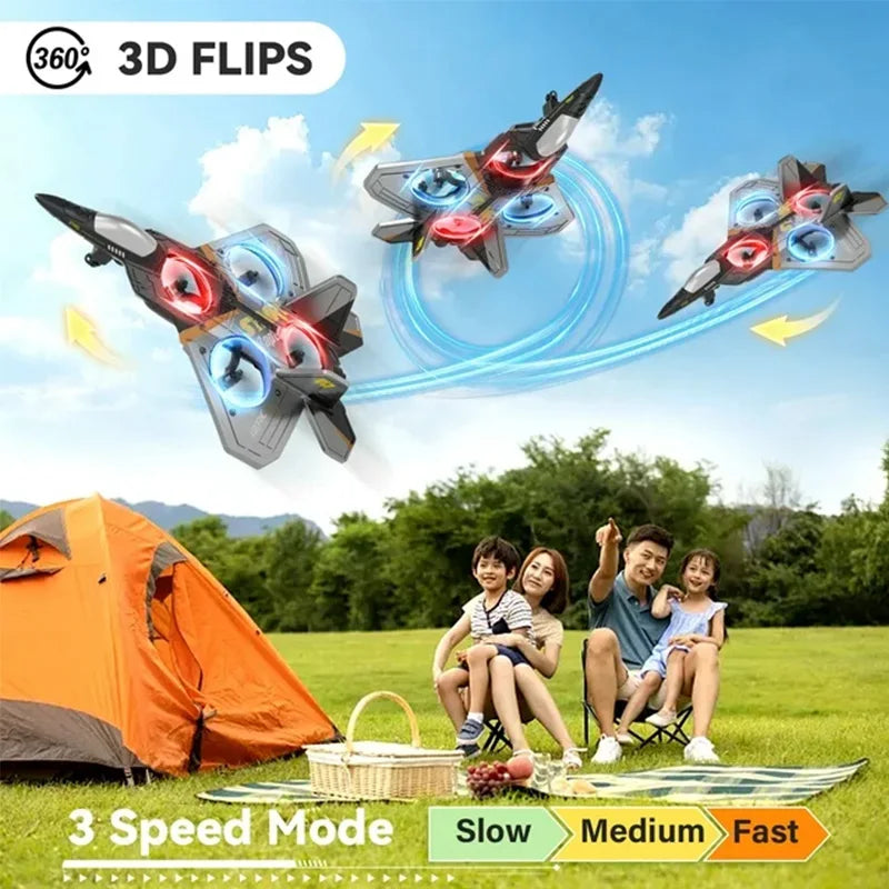4DRC Drone V17 RC Aircraft Remote Control Foam Glider RC Glider Plane Fighter Hobby Airplane Toys for Kids Beginners Adults