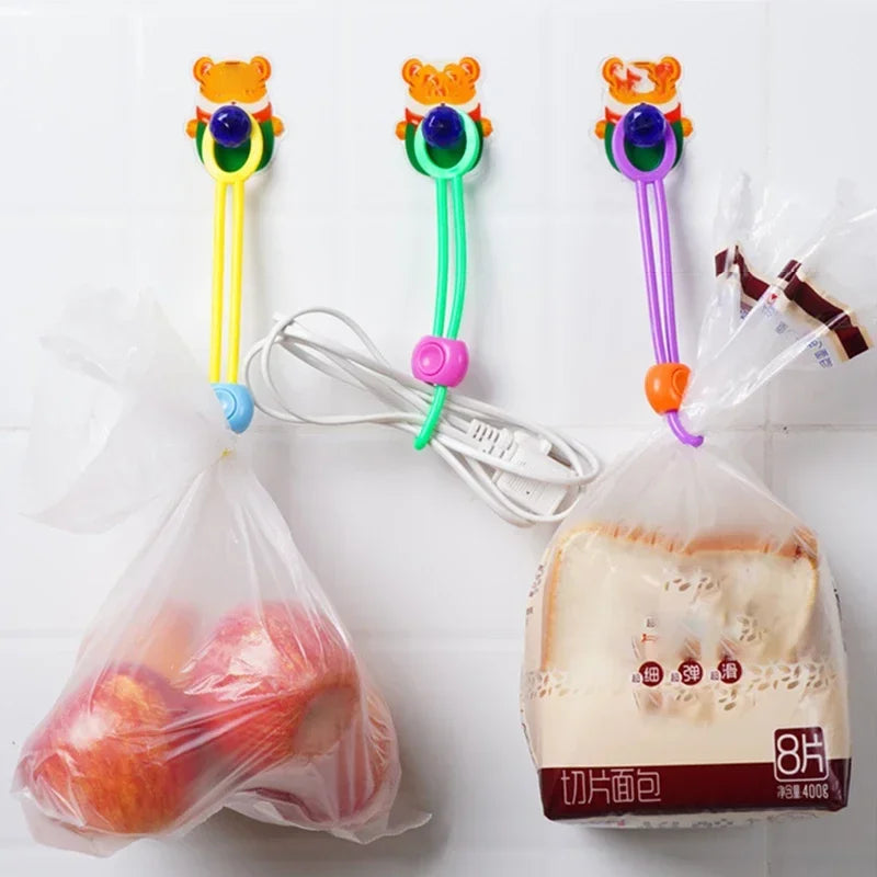 Food Bag Sealing Clip Adjustable Freshness Sealing Clips Multifunctional Sealing Rope Portable Cable Organiser Kitchen Gadgets