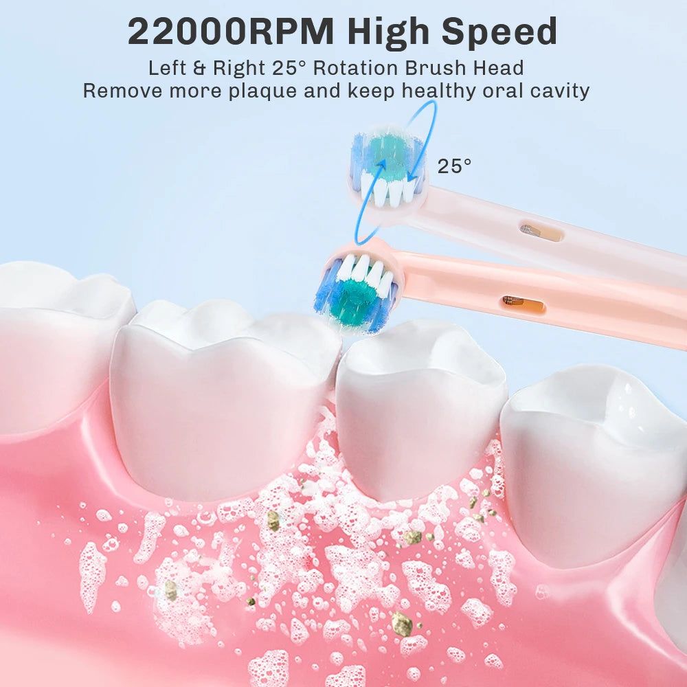 Rechargeable Smart Toothbrush for Children Cleaning Whitening & Massage 3 Modes IP67 Electric Cartoon Toothbrush 2-Min Timer