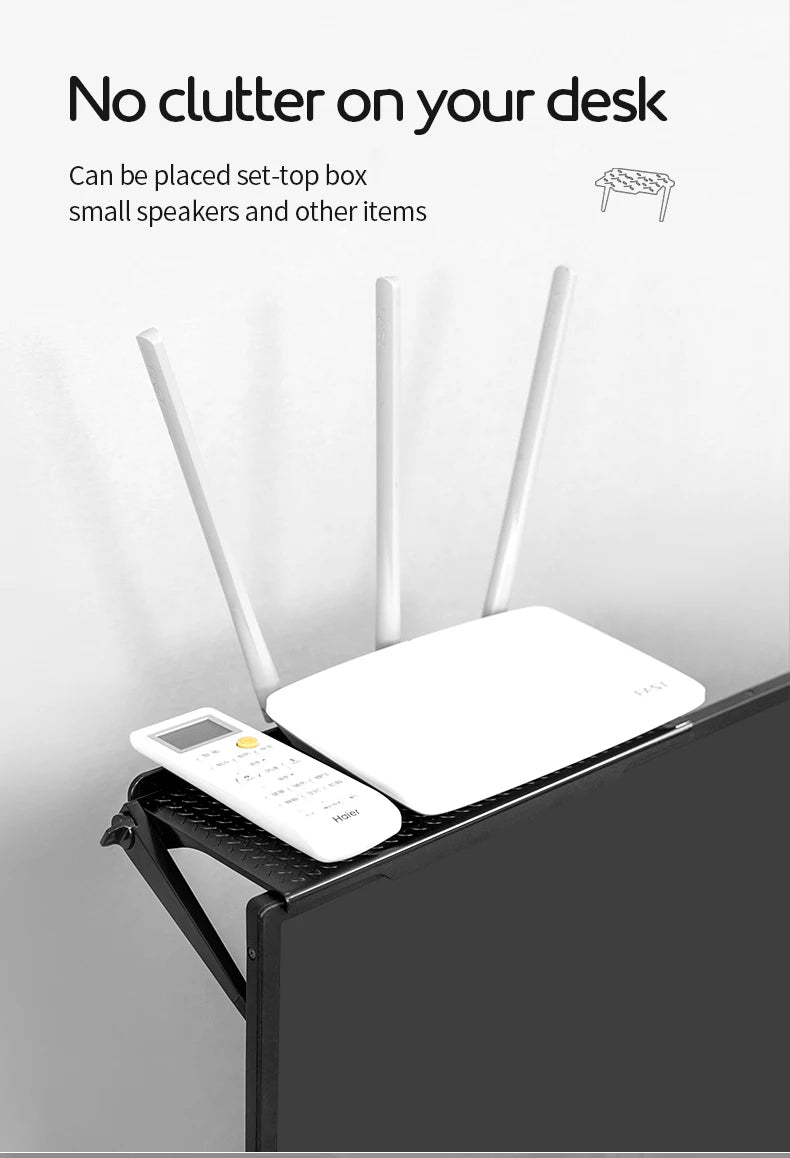 Adjustable TV Screen Top Shelf Display Shelf Computer Monitor Riser Desktop Stand TV Rack TV Top Monitors Simple Bracket