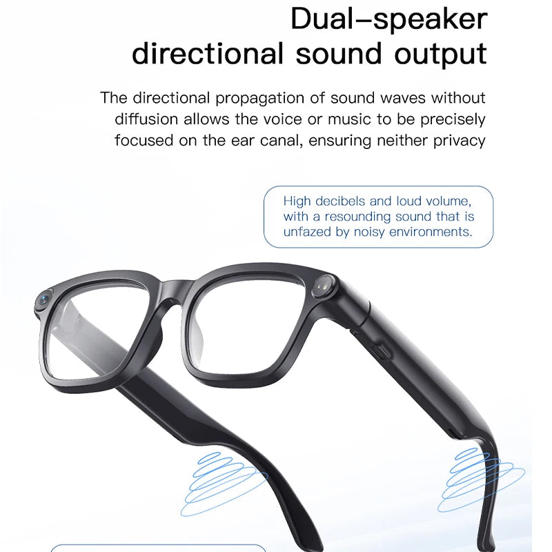 2026 Smart Glasses 800W HD Camera Video Recording Photo HD Audio AI Translation 300mAh Touch Control AI Assistant Smart Glasses