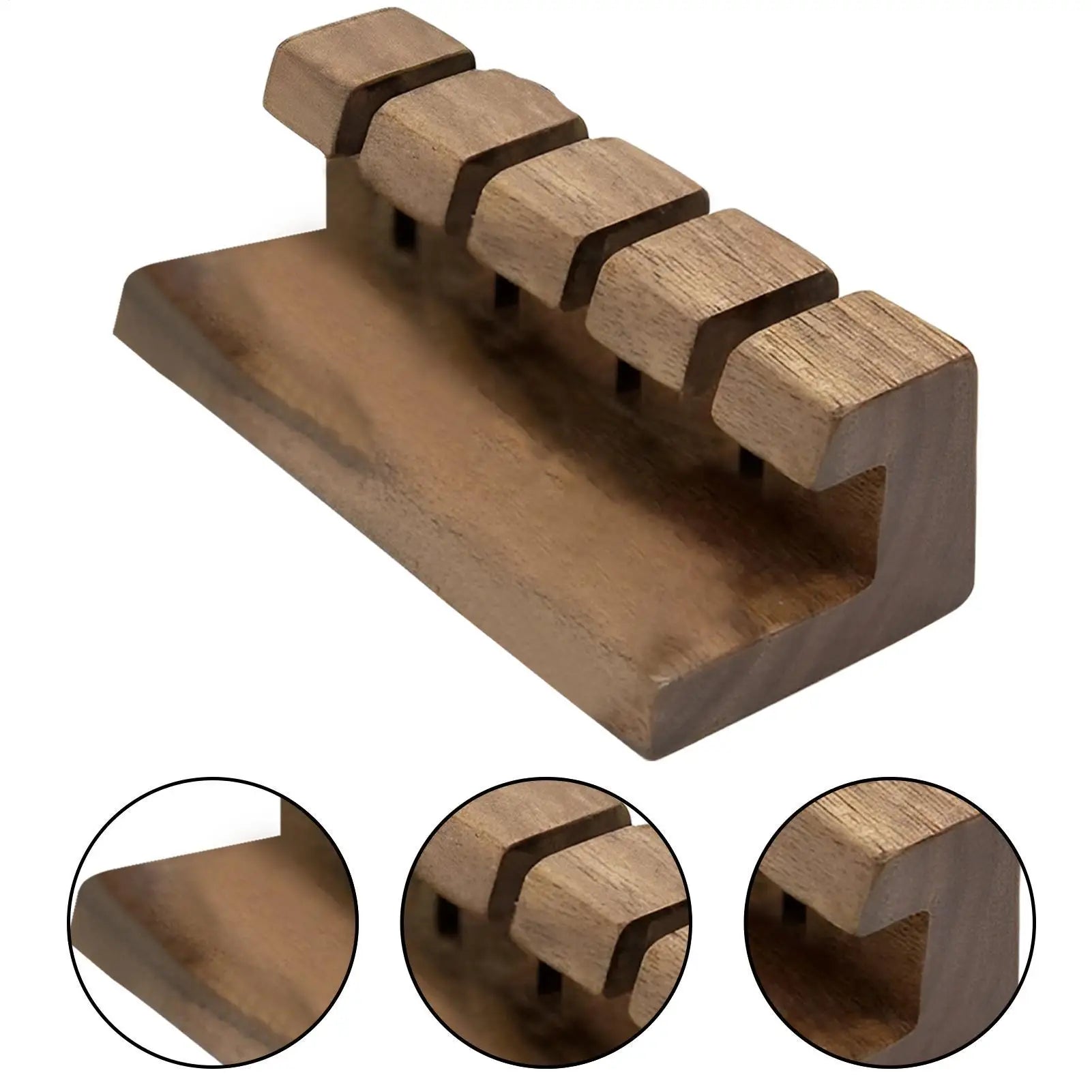 Cord Organizer Wooden USB Cable Holder Wire Organizer Self Adhesive Cord Keepers For Cables 3MTape Backed 4 Holes For Cable