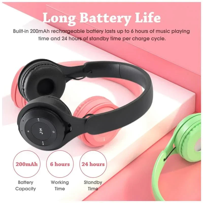 Hifi Sound Bluetooth Headphones Wireless Over-Ear Headsets with Microphone Noise Reduction Comfortable for Travel And Home Use