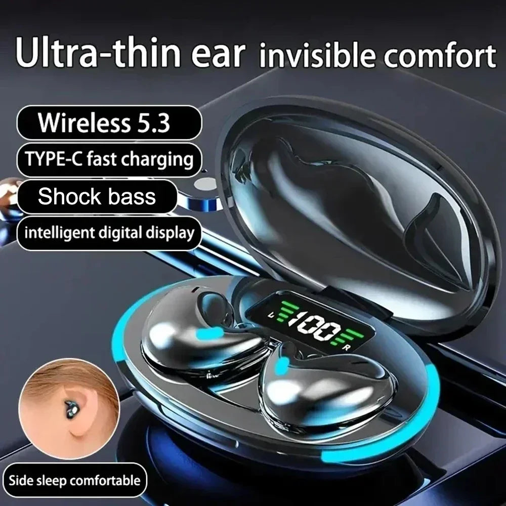 Sleeping Earbuds Wireless Mini Headphones For Work TWS Bluetooth Earphone Stereo Hidden Headsets with Mic HD Call Waterproof X55