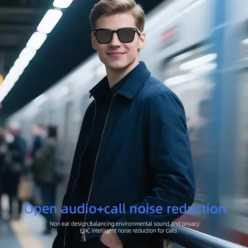 2026 New AI Smart Glasses AI Translation 8MP HD Camera 4K Shooting Image Bluetooth Call Recording Music Smart Sunglasses