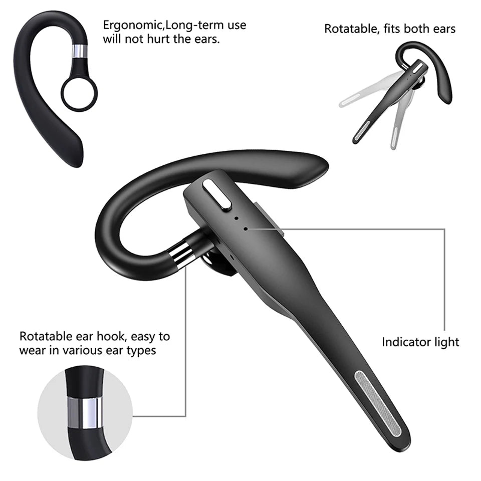 Bluetooth Headset With Microphone Wireless Headphones Earphones Fone De Ouvido Audifonos Con Microfono Auriculares Inalambicos