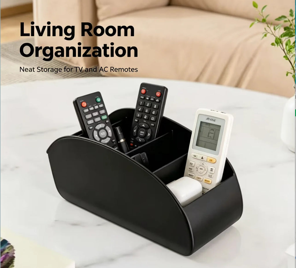 5 Compartments Remote Control Box Living Room Desktop Storage Box  Air Conditioner TV Remote Control Bracket Storage