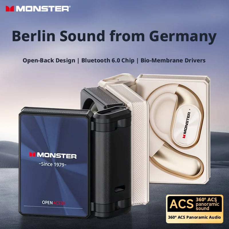 audífonos MONSTER auriculares open ear ac530 earbuds over ear earbuds wireless bluetooth earphone headphones for running fitnes