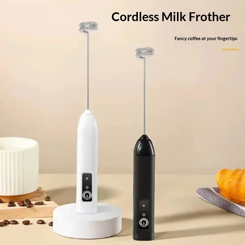 Electric Milk Frother Handheld Egg Beater Foamer Coffee Maker Egg Beater Hot Cooking Tools High Speeds Drink Mixer Infoor